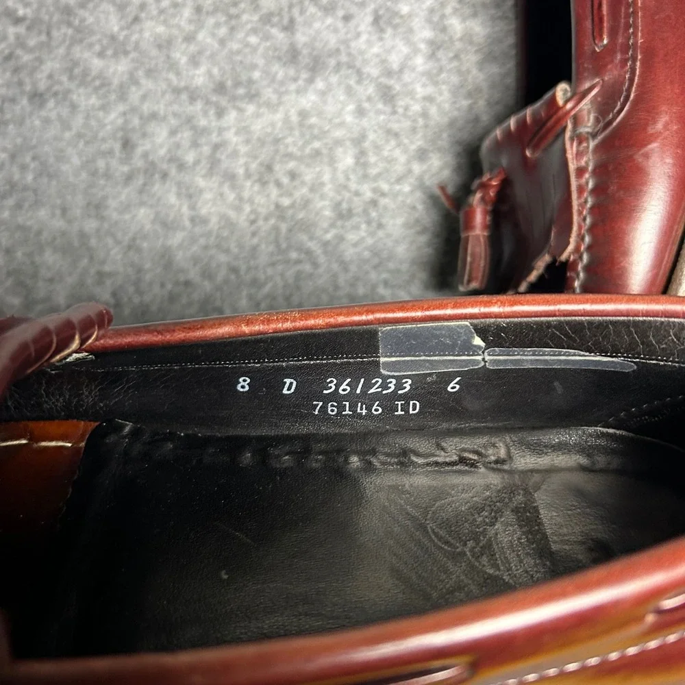 Florsheim Imperial Burgundy Leather Kiltie Tassel Loafers Mens Size 8.5 D
